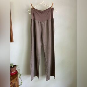 Maternity Linen Blend Pants - Large